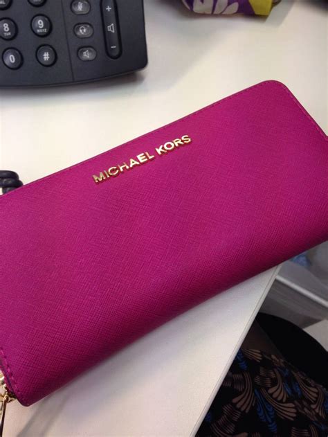 michael kors royal pink wallet|Michael Kors hot pink wallet.